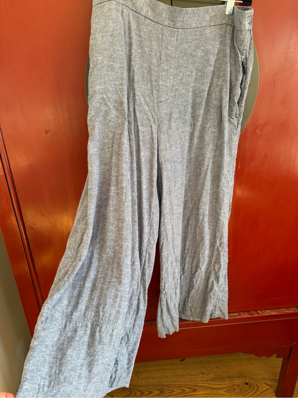 Banana Republic Heather Gray Wide-Leg Lounge Pants